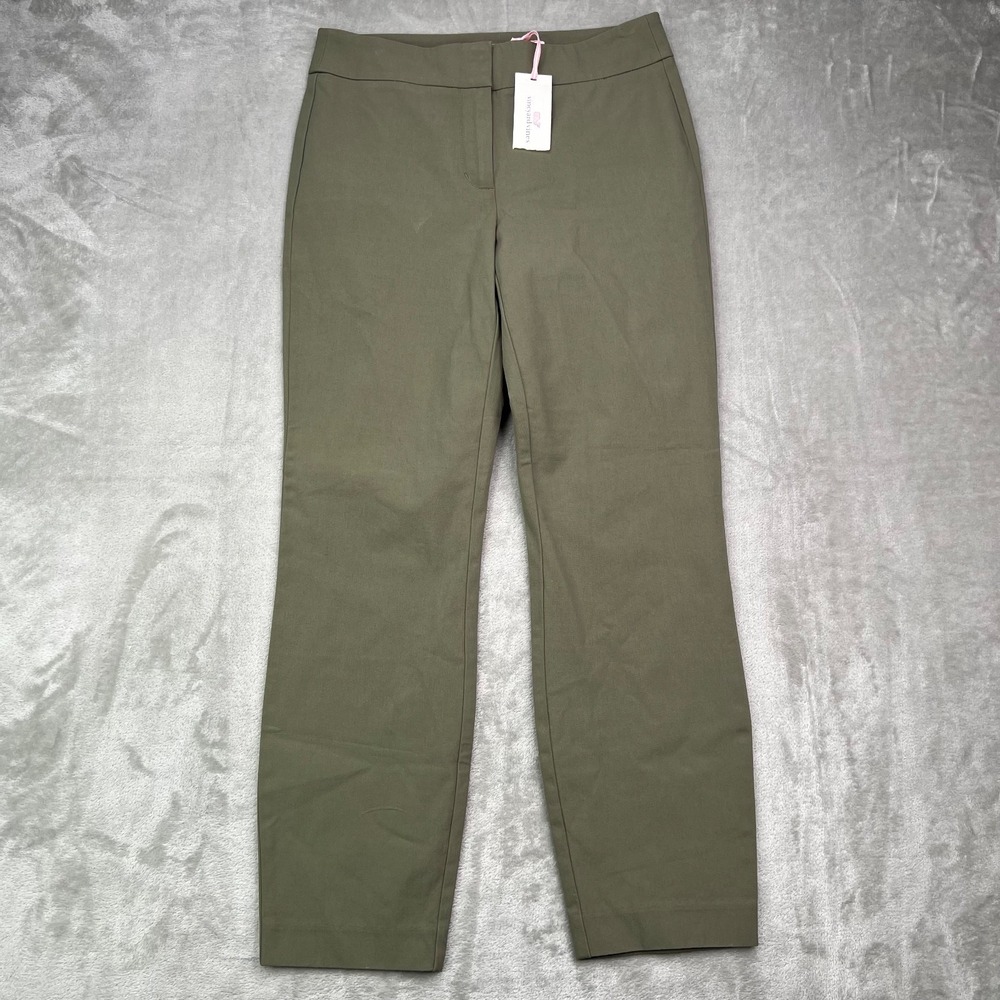 Vineyard Vines Pants Womens 4 Marine Olive Bi Stretch Slim Ankle Performance New